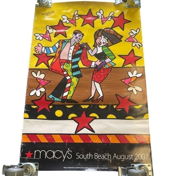 Romero Britto x Macy's South Beach Parade 2007 Paper Poster 24x36" - Picture 1 of 13